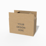 Corrugated cardboard box mockup