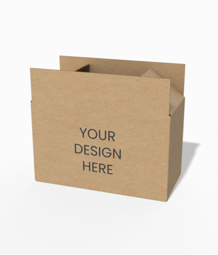Corrugated cardboard box mockup