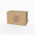 Corrugated cardboard box mockup