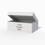 Folding paper packaging shoes box mockup