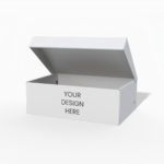 Folding paper packaging shoes box mockup
