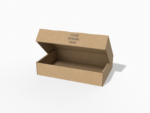 Folding paper packaging box mockup
