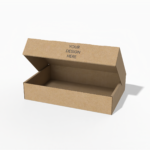 Folding paper packaging box mockup