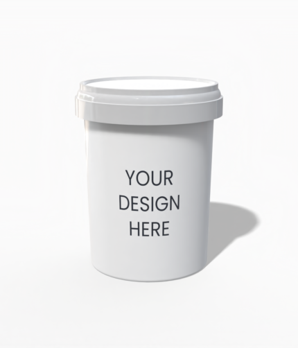 Plastic yogurt cup mockup