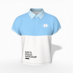 Kid's half sleeve polo t-shirt mockup