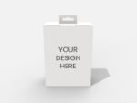 Tuck end hanging packaging box mockup