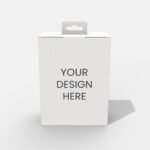 Tuck end hanging packaging box mockup