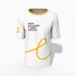 Drop shoulder tshirt mockup