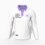 Men's long sleeve polo shirt mockup