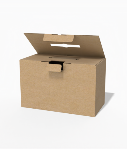 Tuck end snap lock handle box mockup