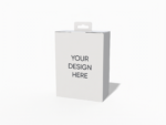 Tuck end hanging packaging box mockup