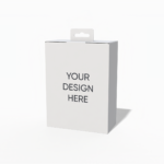 Tuck end hanging packaging box mockup