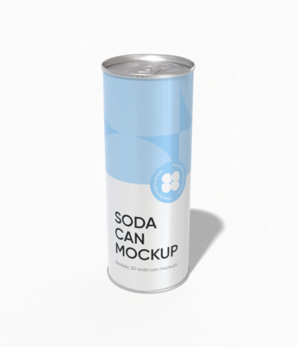 500 ml standard soda can mockup