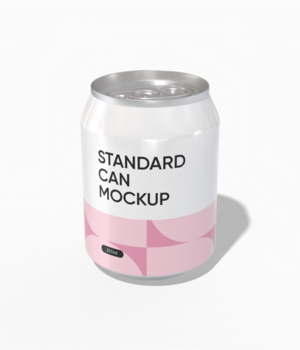 8 oz 237 ml standard can mockup