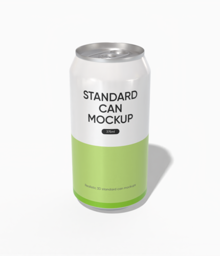 375 ml  soda can mockup