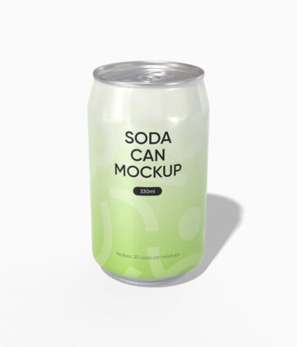 330 ml soda can mockup