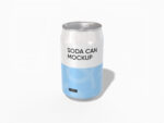 330 ml soda aluminum can mockup