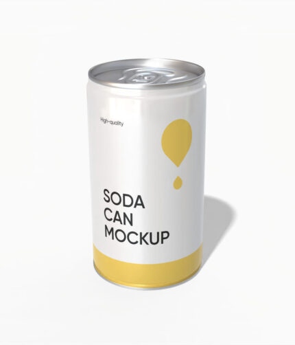 500 ml soda can mockup
