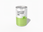 150 ml slim  soda can mockup
