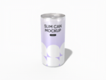 200 ml  slim soda can mockup