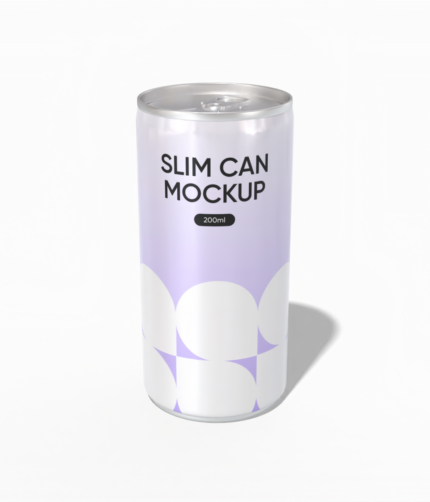 200 ml  slim soda can mockup