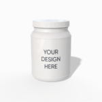 Protein powder container mockup