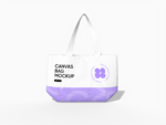 Hanging canvas tote bag mockup