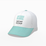 Cotton trucker dad hat mockup