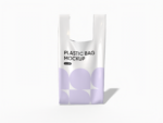 Plastic tote bag mockup