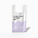 Plastic tote bag mockup