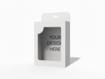 Barbie box with hang tab mockup
