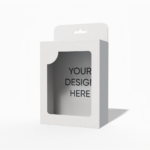 Barbie box with hang tab mockup