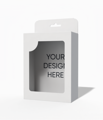 Barbie box with hang tab mockup