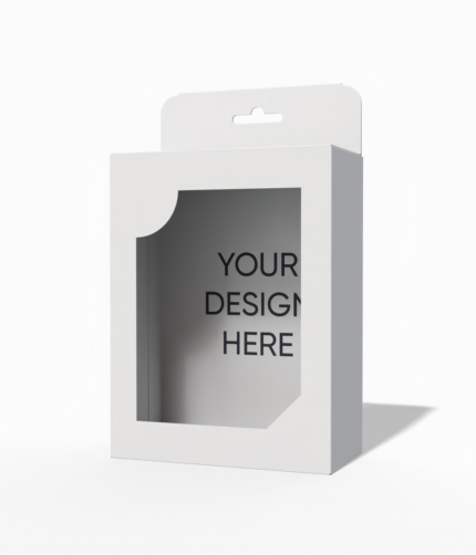 Toy handing box with window mockup