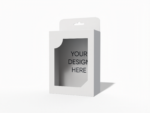 Toy handing box with window mockup