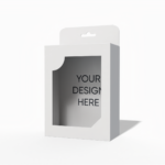 Toy handing box with window mockup