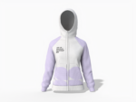 Women’s zip up hoodie mockup