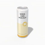 330 ml aluminum can mockup