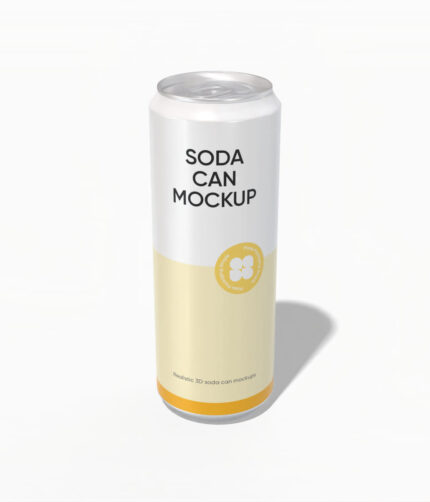 330 ml aluminum can mockup