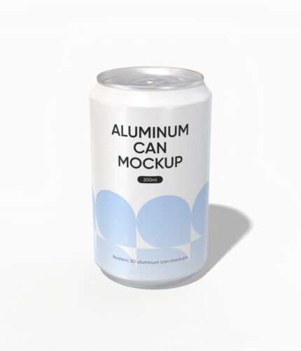 200 ml aluminum can mockup