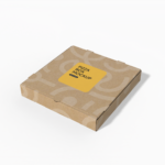 Square pizza box mockup