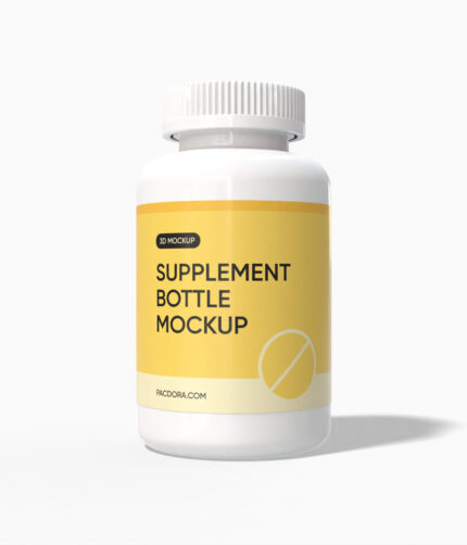 Supplement bottle mockup