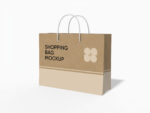 Paper shopping tote bag mockup