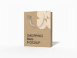 Paper shopping gift bag mockup