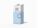 Milk carton box bottle mockup