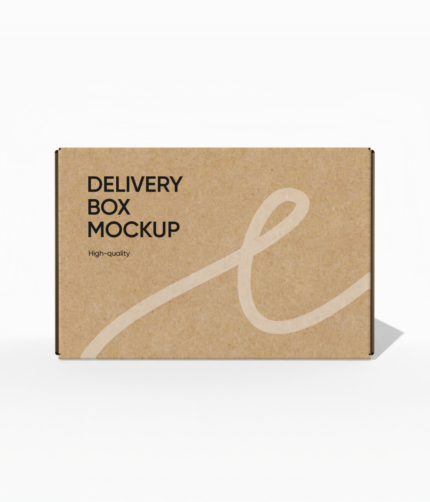 Folding delivery box mockup