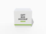 Gift box with lid mockup