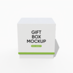 Gift box with lid mockup