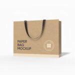 Paper tote bag mockup