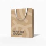 Paper gift tote bag mockup